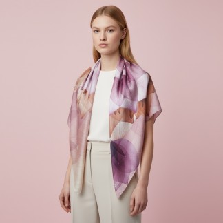 Square silk scarf- SOPHIA SUNSET   